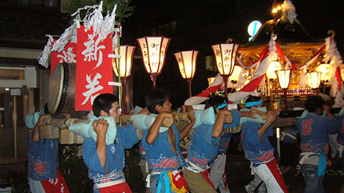 Uozu Hachiman Shrine Lantern Mikoshi Festival